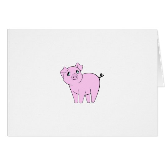 Kute Varken, Kleine Varken, Varkenshaar, Roze Vark (Voorkant Horizontaal)