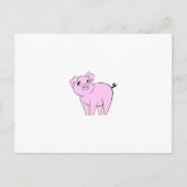 Kute Varken, Kleine Varken, Varkenshaar, Roze Vark Briefkaart (Voorkant)