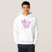Kute Varken, Kleine Varken, Varkenshaar, Roze Vark Hoodie (Voorkant volledig)