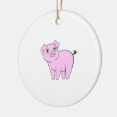 Kute Varken, Kleine Varken, Varkenshaar, Roze Vark Keramisch Ornament (Links)
