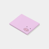 Kute Varken, Kleine Varken, Varkenshaar, Roze Vark Post-it® Notes (Schuin)