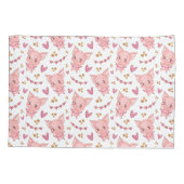 Kute varkenspatroon met hart kussensloop (Achterkant)