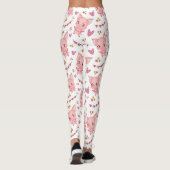 Kute varkenspatroon met hart leggings (Achterkant)