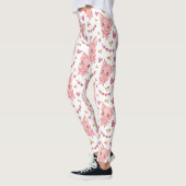 Kute varkenspatroon met hart leggings (Links)