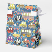 Kute Vehicles Blue Favor Box Bedankdoosjes (Achterkant)