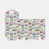 Kute Vehicles Blue Favor Box Bedankdoosjes (Uitgevouwen)