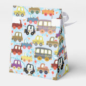 Kute Vehicles Blue Favor Box Bedankdoosjes (Achterkant)