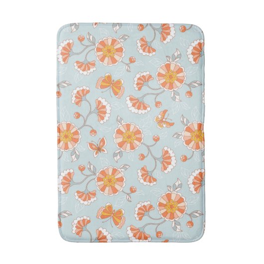 Kute  ventilatorvlinderpatroonpatroon badmat (Voorkant Verticaal)