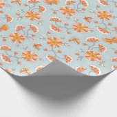 Kute  ventilatorvlinderpatroonpatroon cadeaupapier (Hoek)