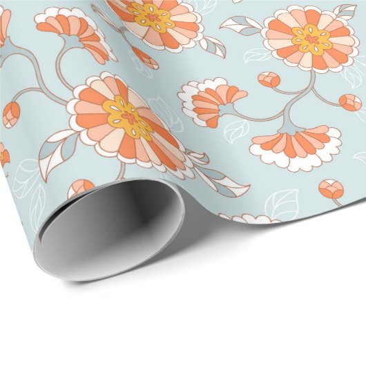 Kute  ventilatorvlinderpatroonpatroon cadeaupapier (Rol Hoek)