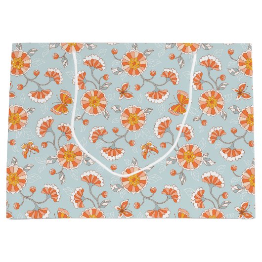 Kute  ventilatorvlinderpatroonpatroon groot cadeauzakje (Voorkant)