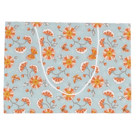 Kute  ventilatorvlinderpatroonpatroon groot cadeauzakje (Achterkant)