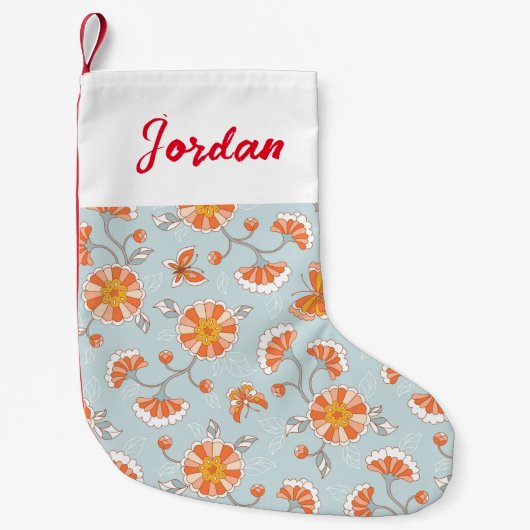 Kute  ventilatorvlinderpatroonpatroon kleine kerstsok (Voorkant)