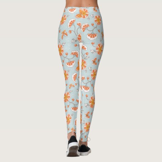 Kute  ventilatorvlinderpatroonpatroon leggings (Achterkant)