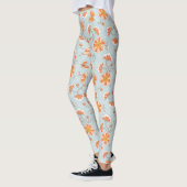 Kute  ventilatorvlinderpatroonpatroon leggings (Links)