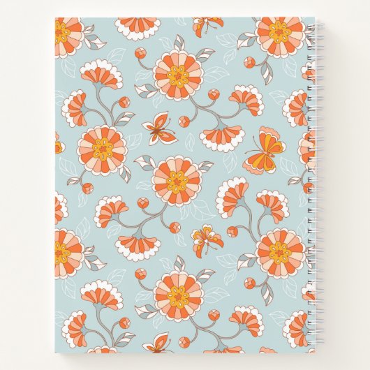 Kute  ventilatorvlinderpatroonpatroon notitieboek (Achterkant)