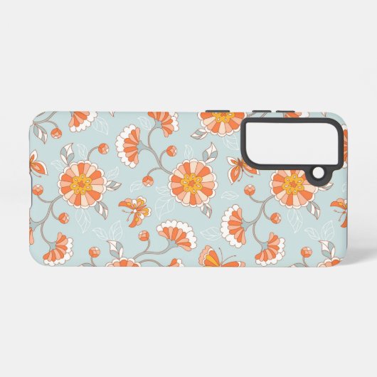 Kute  ventilatorvlinderpatroonpatroon samsung galaxy hoesje (Achterkant horizontaal)