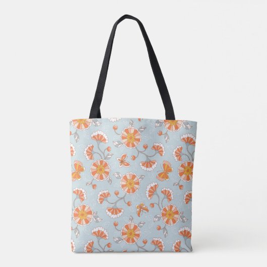 Kute  ventilatorvlinderpatroonpatroon tote bag (Achterkant)