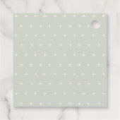 Kute vers geïmpliceerd geel Baby shower met karton Bedankjes Labels (Achterkant)