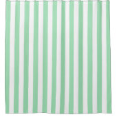 Kute verticale strepen Mint Green White Striped Douchegordijn (Voorkant)