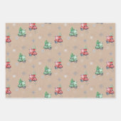 Kute Vespa-kerstboom op Kraft Inpakpapier Vel (Voorkant)