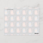 Kute vetkatten in roze en blauwe cadeaus voor katt briefkaart (Achterkant)