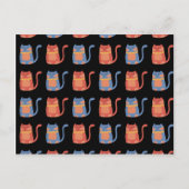 Kute vetkatten in roze en blauwe cadeaus voor katt briefkaart (Voorkant)