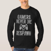 Kute video gamer Grapny Gamers sterven nooit en ze T-shirt (Voorkant)
