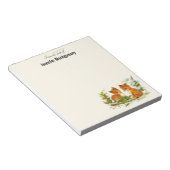 Kute Vintage Foxes Retro Kerstmis Scene Notitieblok (Schuin)