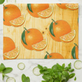 Kute Vintage fruit Rustige Waterverf Sinaasappel Theedoek (Gevouwen)