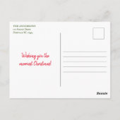 Kute Vintage-kerstboom in een venster Briefkaart (Achterkant)