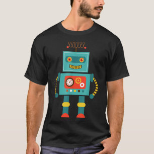 Kute Vintage & Retro Robot Art Science & Wiskunde T-shirt