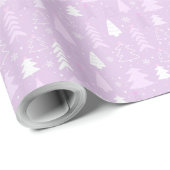 Kute Violet kerstbomen met kerstinpakken papier (Rol Hoek)
