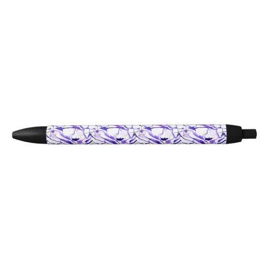 Kute violet waterverf abstract lijnpatroon latent blauwe inkt pen (Voorkant)