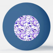 Kute violet waterverf abstract lijnpatroon latent pingpongbal (Voorkant)