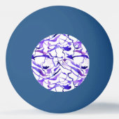 Kute violet waterverf abstract lijnpatroon latent pingpongbal (Achterkant)