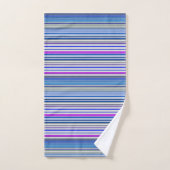 Kute violetblauwe strepen bad handdoek (Handdoek)