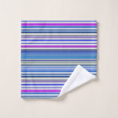 Kute violetblauwe strepen bad handdoek (Wasdoekje)