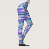 Kute violetblauwe strepen leggings (Rechts)