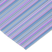 Kute violetblauwe strepen tafelkleed (Gekanteld)