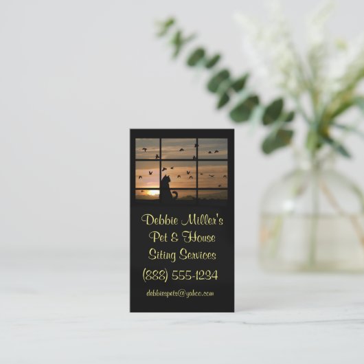 Kute Visitekaartjes voor gezelschapsdieren (Staand voorkant)