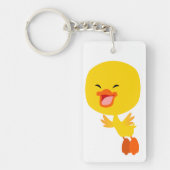 Kute vliegende Cartoon Ducking Acrylische Sleutelh Sleutelhanger (Voorkant)