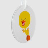 Kute vliegende Cartoon Ducking Acrylversiering Ornament (voorkant)