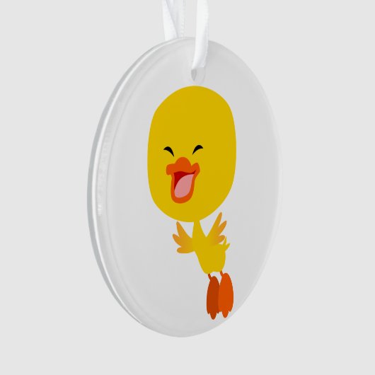 Kute vliegende Cartoon Ducking Acrylversiering Ornament (voorkant)