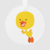 Kute vliegende Cartoon Ducking Acrylversiering Ornament (achterkant)