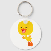 Kute vliegende Cartoon Ducking Sleutelhanger (Voorkant)
