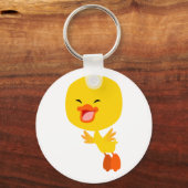 Kute vliegende Cartoon Ducking Sleutelhanger (Voorkant)
