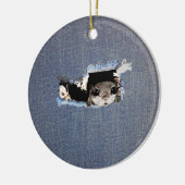 Kute vliegende eekhoorn keramisch ornament (Links)