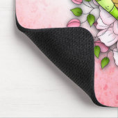 Kute vlinder en bloemen muismat (Hoek)