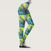Kute vlinder en Rozen gemengde kleuren, vloeiend b Leggings (Rechts)